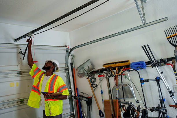 Professional Garage Door Panel Replacement technician working in Lakeside, TX